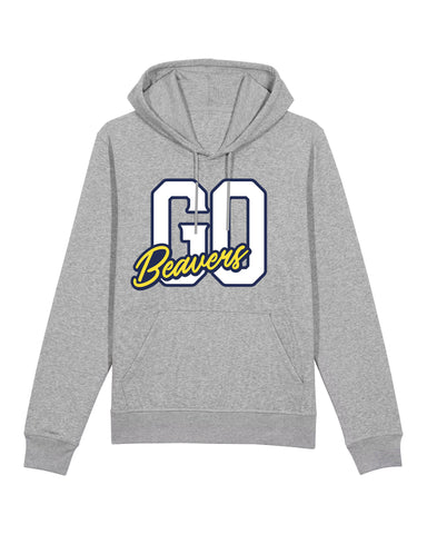 Kids Fan Hoodie Beaver Football "GO" - Grey