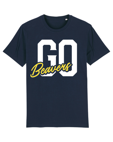 Kids Fan T-Shirt Beaver Football "GO" - Navy