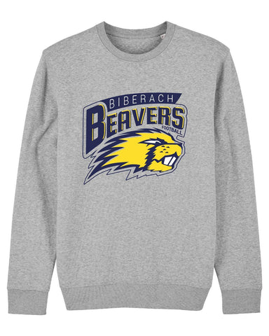 Kids Fan Sweatshirt Beaver Football "Retro" - Grey