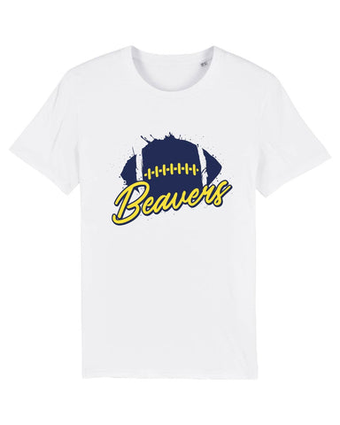 Kids Fan T-Shirt Beaver Football "Splash" - White