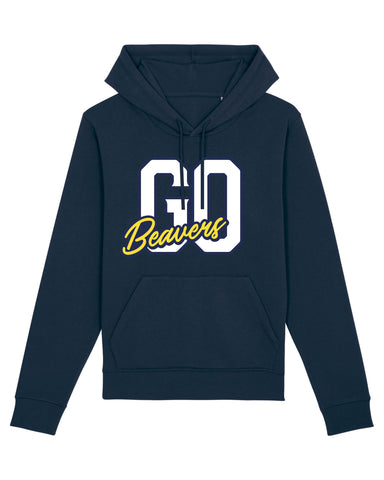 Kids Fan Hoodie Beaver Football "GO" - Navy