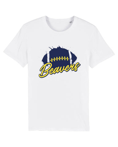 Unisex Fan T-Shirt Beaver Football "Splash" - White